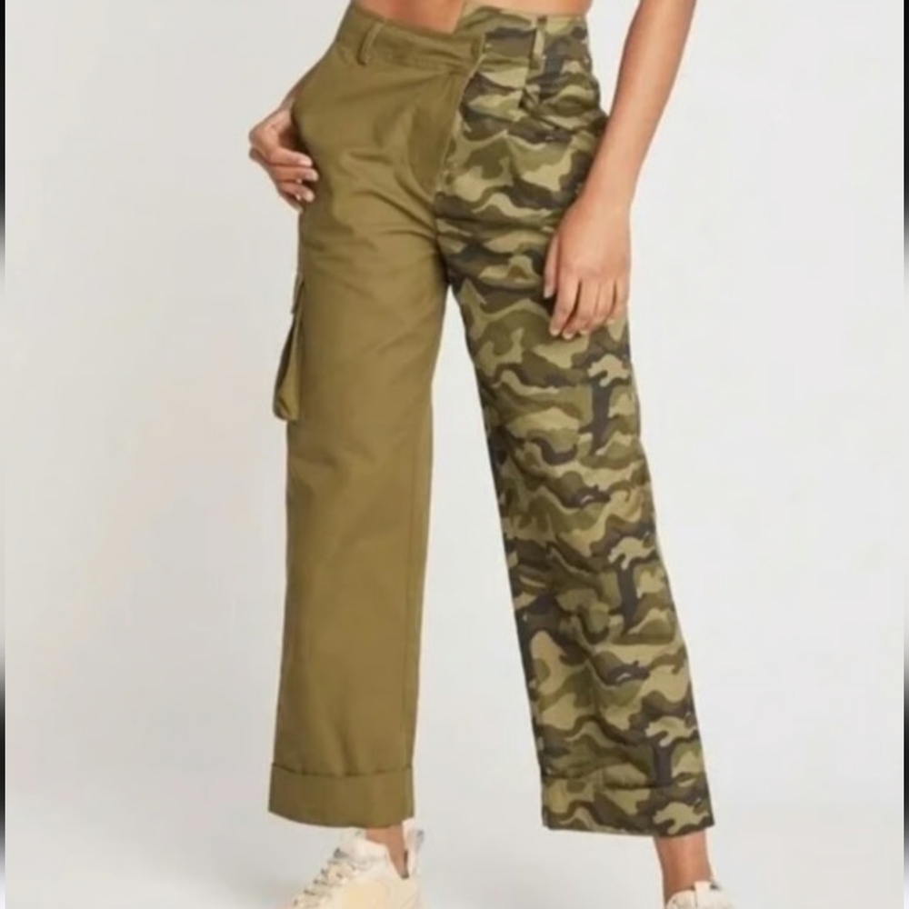 Choosy Brand Green Camouflage Utility Cargo Pants New Size:4